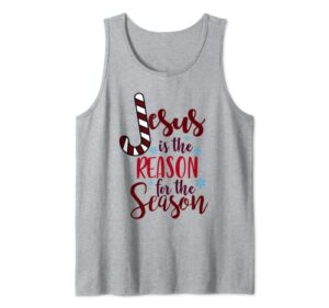 jesus the reason christian christmas stocking stuffer gifts tank top