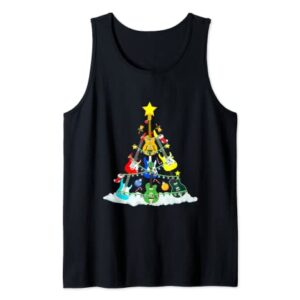 Cute Guitar Christmas Tree Music Stocking Stuffer Tank Top