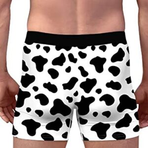 Novelty Boxers Mens Christmas Underwear Comfy Cozy Holiday Boxer Briefs Gag Gifts for Men No Fly (as1, alpha, x_l, regular, regular, Funny Cow)