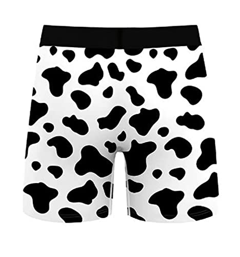 Novelty Boxers Mens Christmas Underwear Comfy Cozy Holiday Boxer Briefs Gag Gifts for Men No Fly (as1, alpha, x_l, regular, regular, Funny Cow)