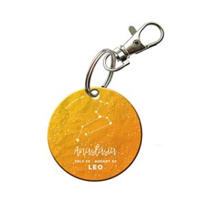 Trend Setters Ltd. – Leo Zodiac - Personalized –Acrylic Keychain – Fused Image Birthday Gift Stocking Stuffer