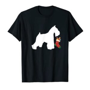 Miniature Schnauzer Christmas Stocking Stuffer Dog T-Shirt