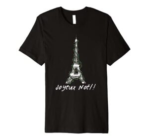 joyeux noel french merry christmas eiffel tower shirt