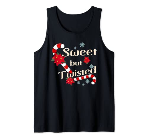 Sweet But Twisted Candy Cane Stocking Stuffer Christmas Tank Top