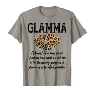 Glamma Like a Normal Grandma description Cute Leopard Lips T-Shirt