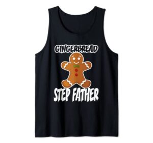 mens gingerbread step father christmas stocking stuffer tank top