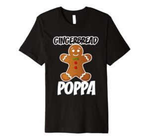 mens gingerbread poppa christmas stocking stuffer premium t-shirt