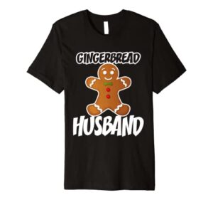 mens gingerbread husband christmas stocking stuffer premium t-shirt
