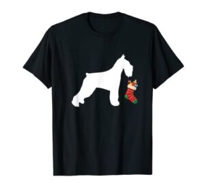 standard schnauzer christmas stocking stuffer dog t-shirt