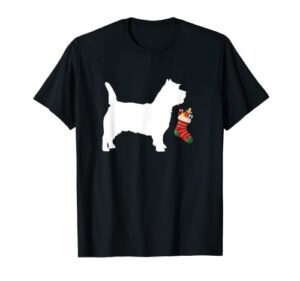 cairn terrier christmas stocking stuffer dog t-shirt