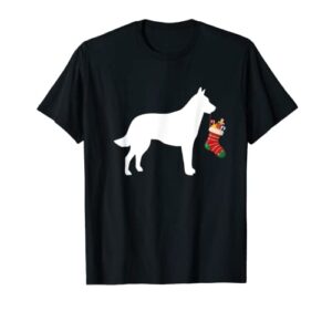 belgian malinois christmas stocking stuffer dog t-shirt