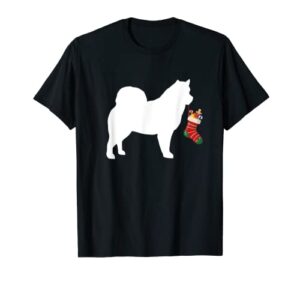 alaskan malamute christmas stocking stuffer dog t-shirt