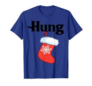 hung christmas stocking funny well hung stocking stuffer t-shirt