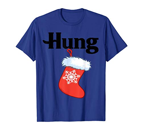 Hung Christmas Stocking Funny Well Hung Stocking stuffer T-Shirt