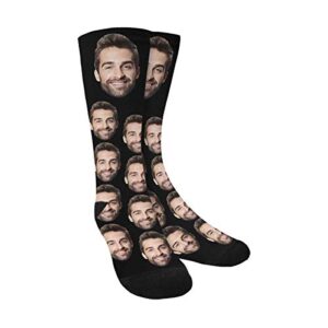 custom dog face socks personalized christmas face face crew socks for women men