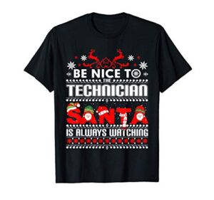 technician ugly christmas sweater gift funny technicians t-shirt