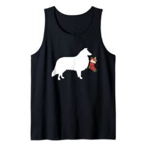 Collie Christmas Stocking Stuffer Dog Tank Top