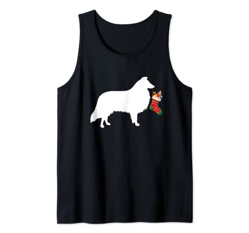 Collie Christmas Stocking Stuffer Dog Tank Top