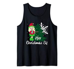 her christmas elf – cute elf stocking stuffer tank top