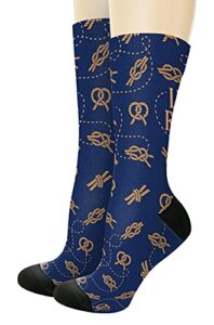 thiswear sailing gifts for women life is full of tough choices sailing knots 1-pair novelty crew socks