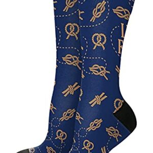 ThisWear Sailing Gifts For Women Life Is Full Of Tough Choices Sailing Knots 1-Pair Novelty Crew Socks