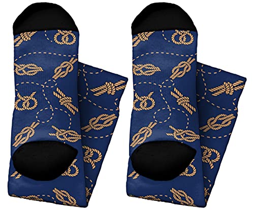 ThisWear Sailing Gifts For Women Life Is Full Of Tough Choices Sailing Knots 1-Pair Novelty Crew Socks