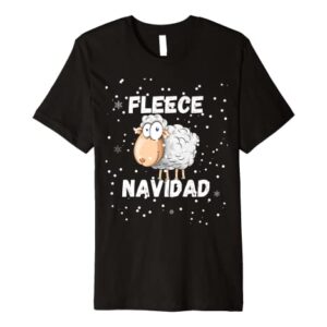 Fleece Felice Navidad Sheep Merry Christmas Stocking Stuffer Premium T-Shirt