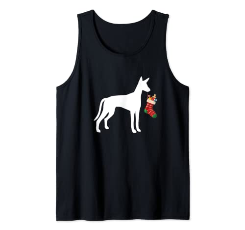 Ibizan Hound Christmas Stocking Stuffer Dog Tank Top