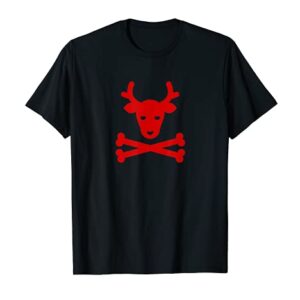 Reindeer Skull and Crossbones Ugly Christmas Gift Shirt