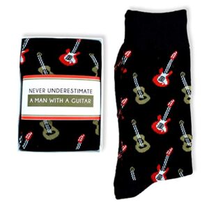 Guitar Gifts for men, Casual Fun Music-themed Guitar socks, Unisex, gift for husband, boyfriend, son birthday (guitarist legend)