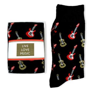 Guitar Gifts for men, Casual Fun Music-themed Guitar socks, Unisex, gift for husband, boyfriend, son birthday (guitarist legend)