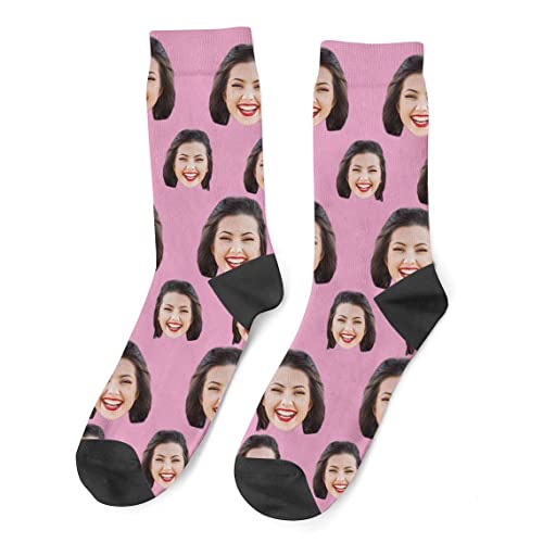 DayOfShe Custom Socks Face Socks for Men Personalized Socks with Picture Dog Socks Novelty Socks for Women Couple