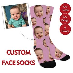 DayOfShe Custom Socks Face Socks for Men Personalized Socks with Picture Dog Socks Novelty Socks for Women Couple