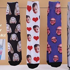 DayOfShe Custom Socks Face Socks for Men Personalized Socks with Picture Dog Socks Novelty Socks for Women Couple