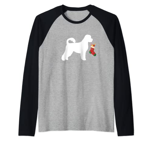 Portuguese Water Dog Christmas Stocking Stuffer Dog Raglan Baseball Tee