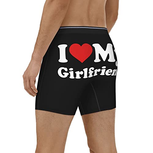 CENTUKE I Love My Girlfriend funny I Heart My Girlfriend Gifts For Boys Men's Boxer Brief Comfort Lightweight Underwear Mens Boxers Black