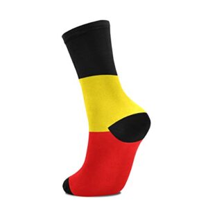 Belgium Flag Crew Socks for Men and Women 1 pair