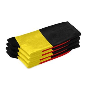Belgium Flag Crew Socks for Men and Women 1 pair