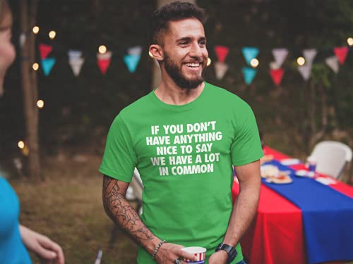 If You Don't Have Anything Nice to Say Funny T-Shirt, Cute Joke T Shirt Gifts for Men Heather Navy Medium