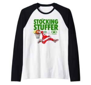 play strong santa stocking stuffer raglan baseball tee