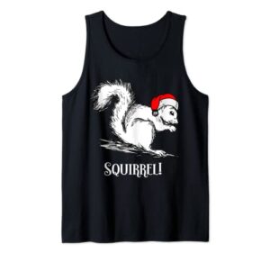 squirrel stocking stuffer funny for christmas tank top