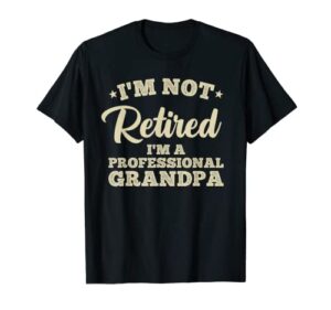 cool retirement art for men dad retired professional grandpa t-shirt