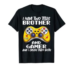 funny gamer vintage video games for boys brother son t-shirt