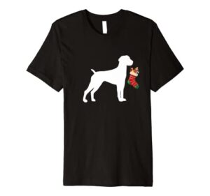 german shorthaired pointer christmas stocking stuffer dog premium t-shirt