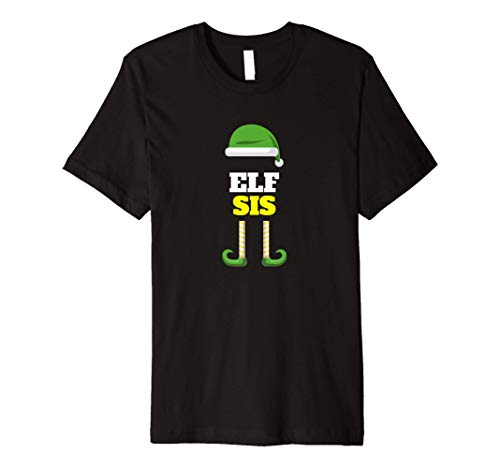 Elf Sis | Sister Stocking Stuffer Gift | Funny Elf Christmas Premium T-Shirt