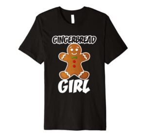 gingerbread girl christmas stocking stuffer premium t-shirt