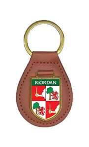 riordan family crest coat of arms key chains
