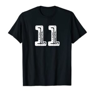 Number #11 Eleven Sports Jersey Retro Lucky Birthday Number T-Shirt