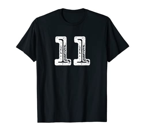 Number #11 Eleven Sports Jersey Retro Lucky Birthday Number T-Shirt