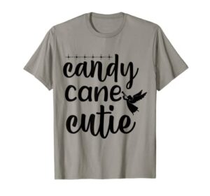 candy cane cutie christmas stocking stuffer for girls t-shirt